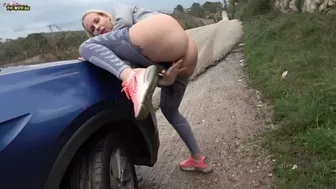 KikiVega - Leggings-PISS an der Bundesstrasse, JAV Collection, PissRIP