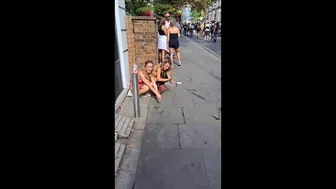 Pissing on the street corner
