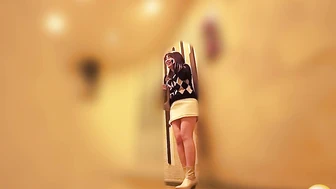 DLSL-646 02 Bladder-full female college student sneaks out of lecture to urinate