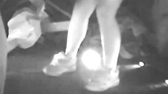 Drunk Chinese girl peeing in a hidden spot because there’s no toilet