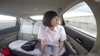 DLFF-081 06 Villain taxi driver offering mixed diuretic drink to women Moving car peeing and wetting voyeur