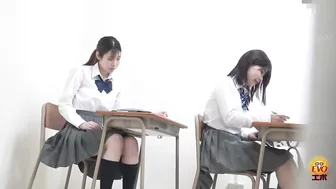 DLEE-714 04 Hidden camera: schoolgirls wet themselves during sermon after beeing caught cheating during class
