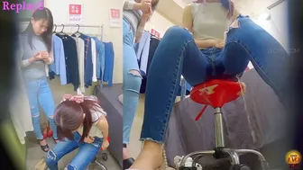 DLEE-721 02 Women’s clothing store hidden camera: jeans soaking wet due to pee leakage