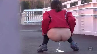 DJKN 01-04 Jogging voyeurism Women forced to pee in open field Nowhere to hide!